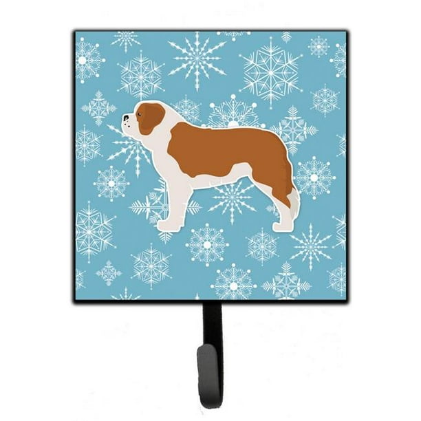 Carolines Treasures Winter Snowflake Saint Bernard Leash or Key Holder BB3576SH4 Small Multicolor Carolines Treasures Winter Snowflake Saint Bernard Leash or Key Holder BB3576SH4 Small Multicolor